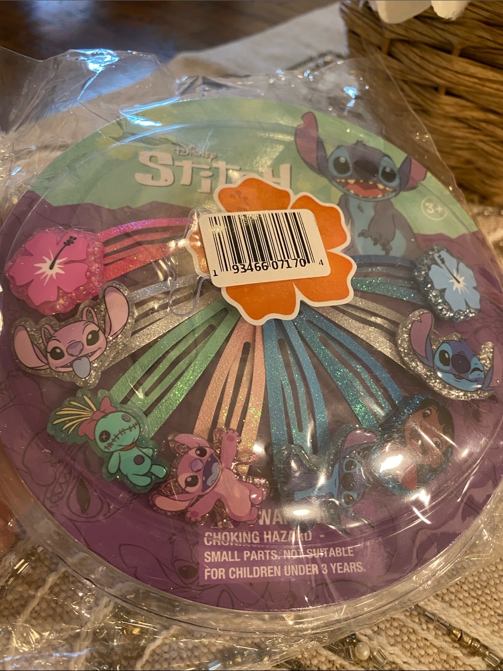 Disney Stitch 8pc Flower Snap Hair Clips - Blue, Teal, Pink, Purple - Picture 8 of 10